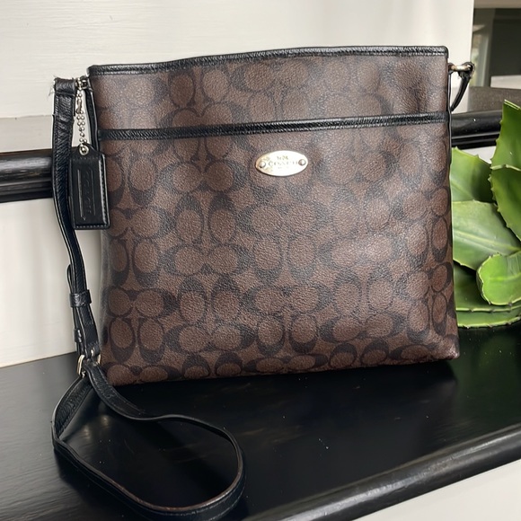 Coach Handbags - Coach signature waxed canvas leather Crossbody handbag Crossbody shoulder purse